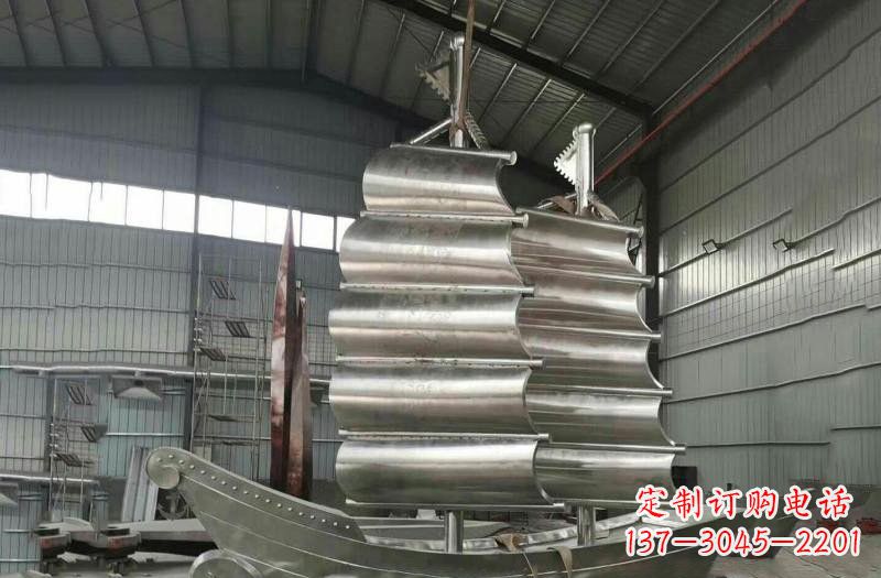 海南不锈钢帆船雕塑海洋的象征