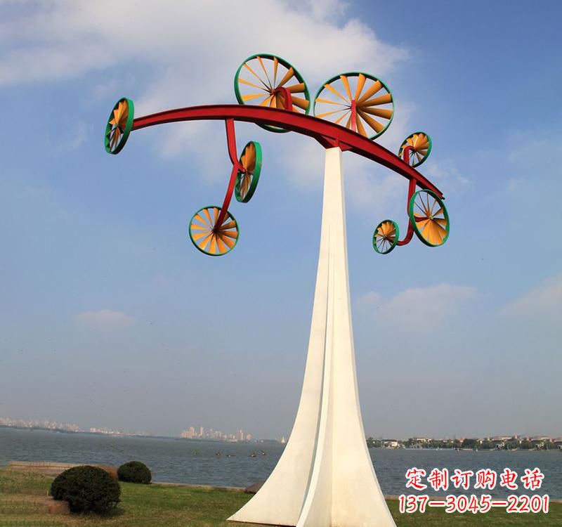 海南不锈钢风车雕塑缔造美丽公园