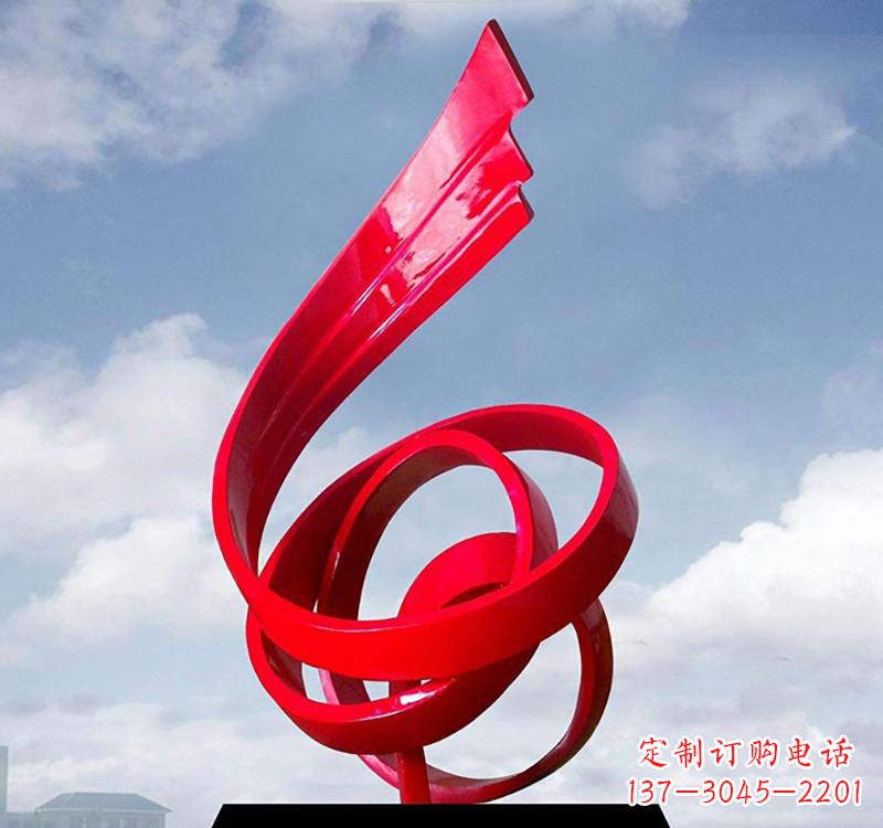 海南美丽的飘带雕塑——城市的精灵