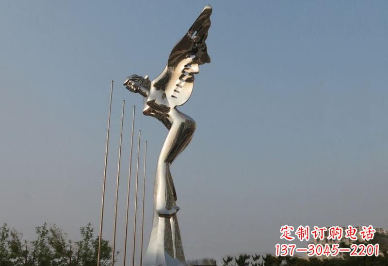 海南不锈钢天使雕塑精美而优雅