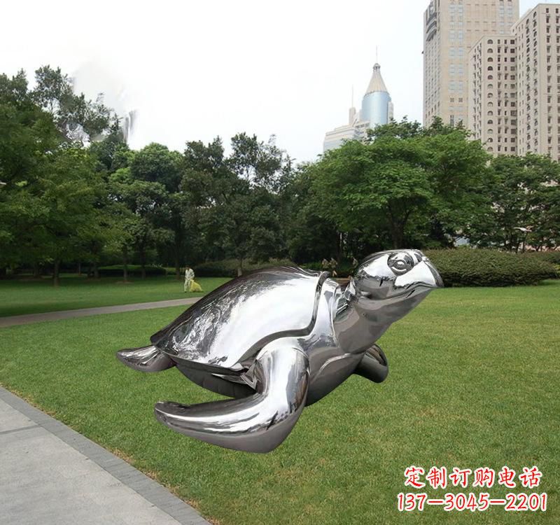 海南不锈钢海龟雕塑传承海洋文化的象征