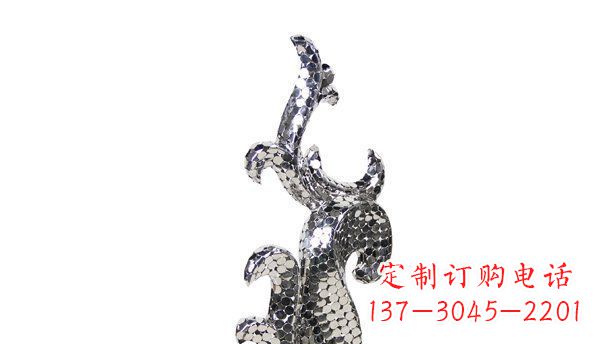 海南不锈钢海豚抽象雕塑精致的海洋之美