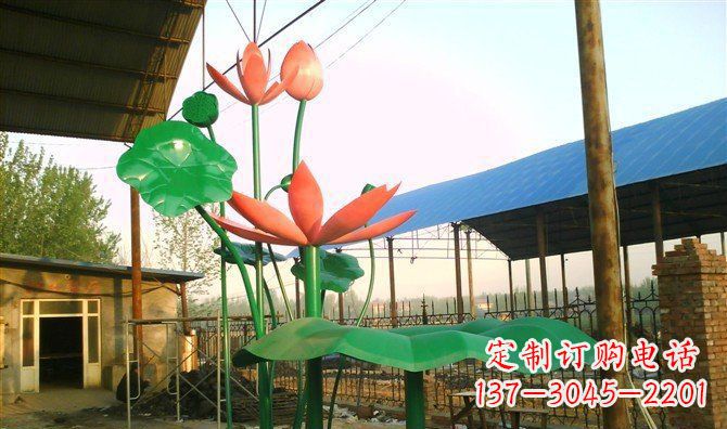 海南不锈钢荷叶雕塑精美而优雅