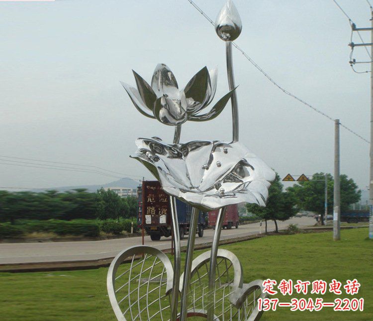 海南精美不锈钢荷叶雕塑