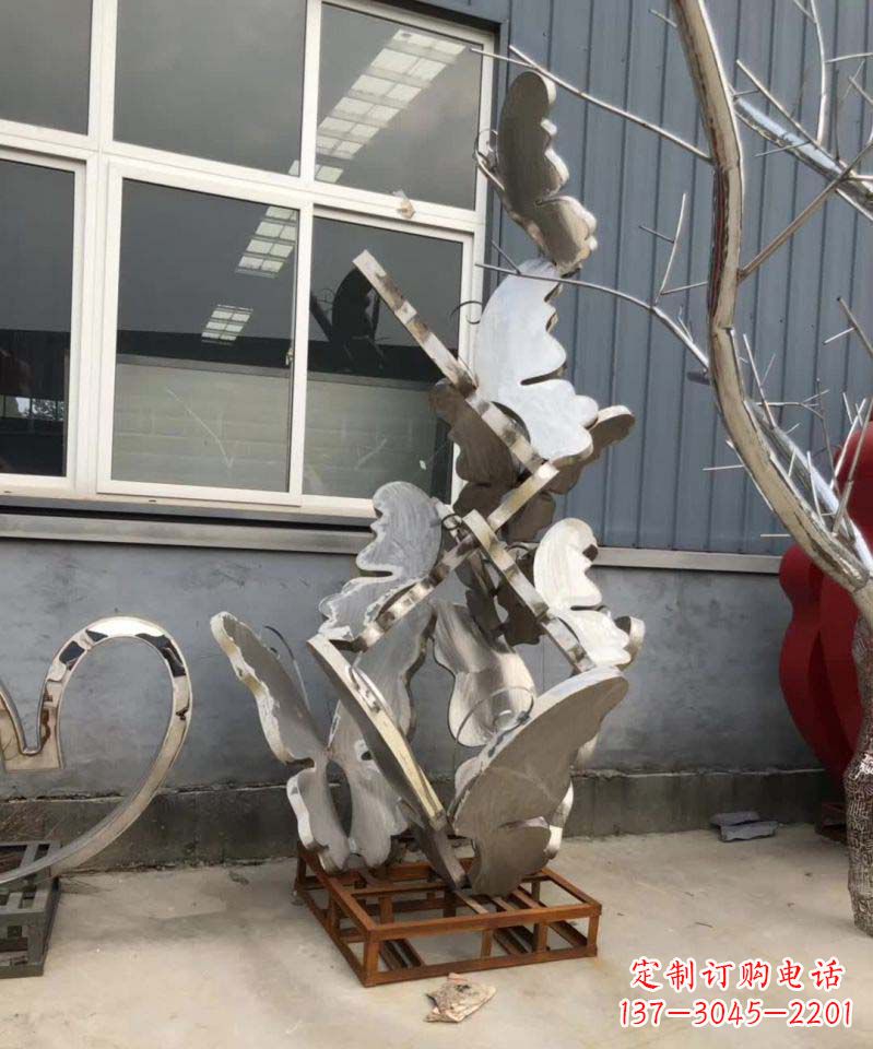 海南蝴蝶之舞不锈钢雕塑精美绝伦