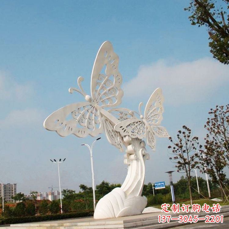 海南不锈钢蝴蝶雕塑——美丽传递自然之美
