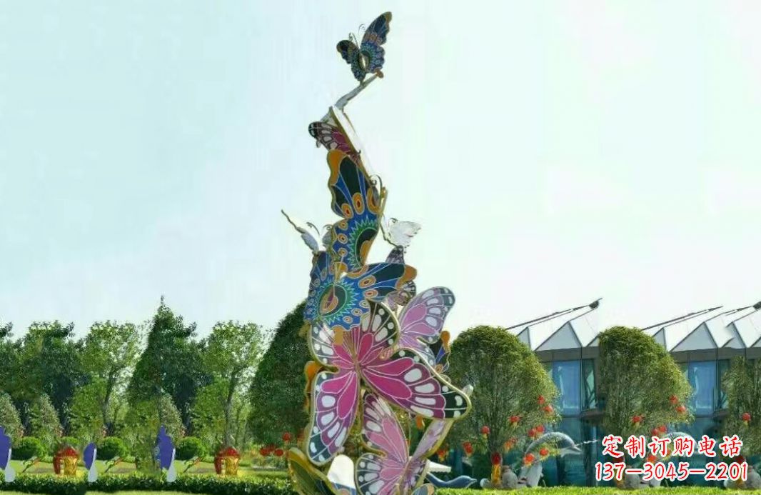 海南不锈钢蝴蝶美丽的雕塑之美