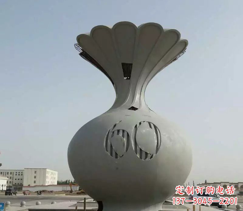 海南精美不锈钢花篮雕塑