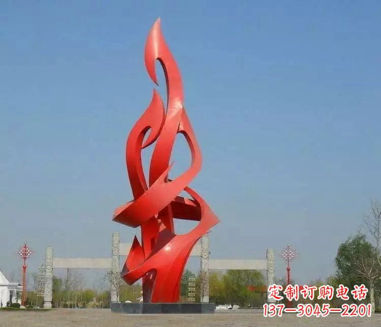 海南火苗雕塑点缀城市景观