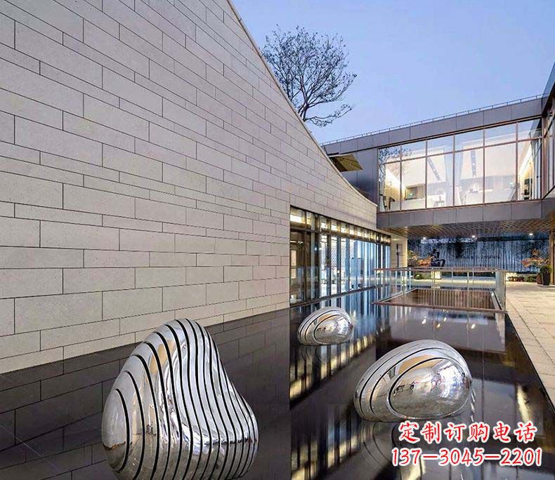 海南精美不锈钢假山雕塑