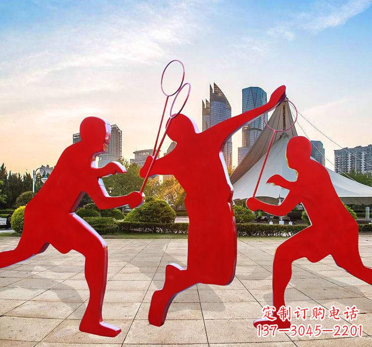 海南不锈钢羽毛球雕塑艺术与运动的完美结合