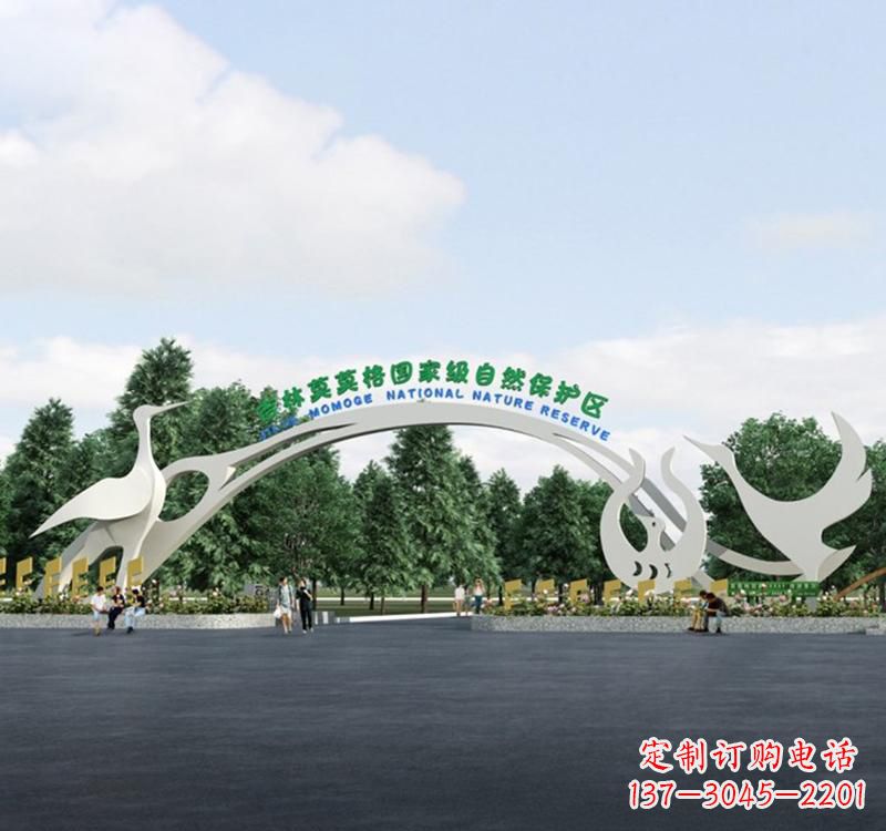 海南不锈钢景区拱门雕塑精美绝伦