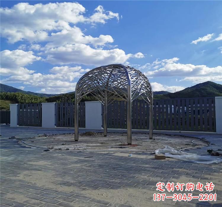 海南不锈钢凉亭雕塑美丽的艺术之作