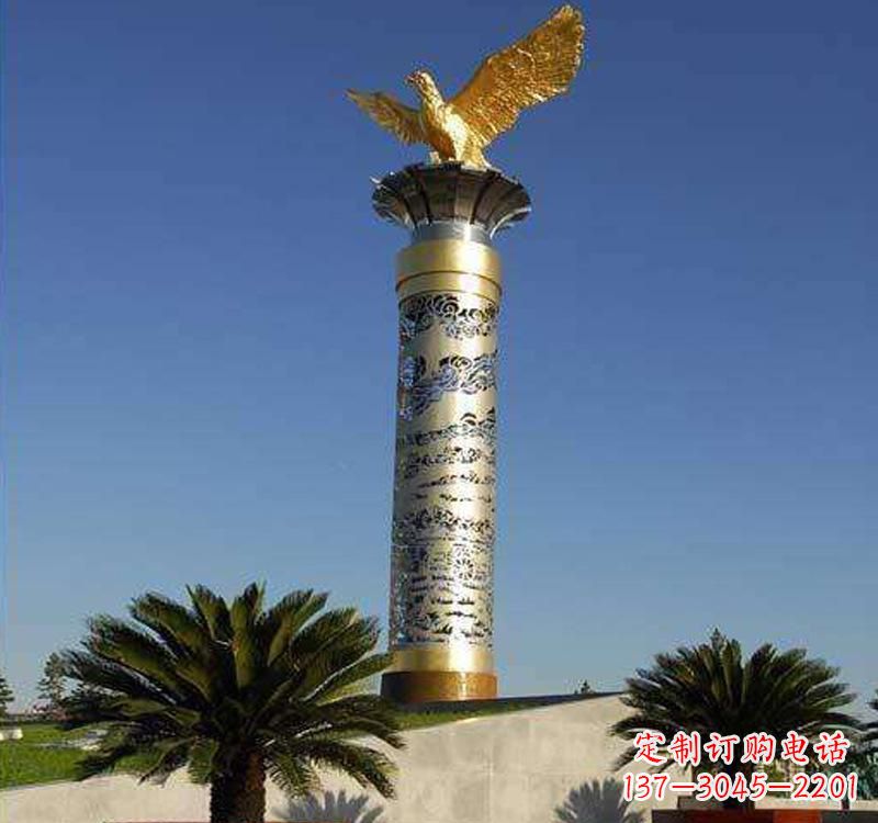 海南不锈钢龙柱雕塑把神秘的传统融入现代