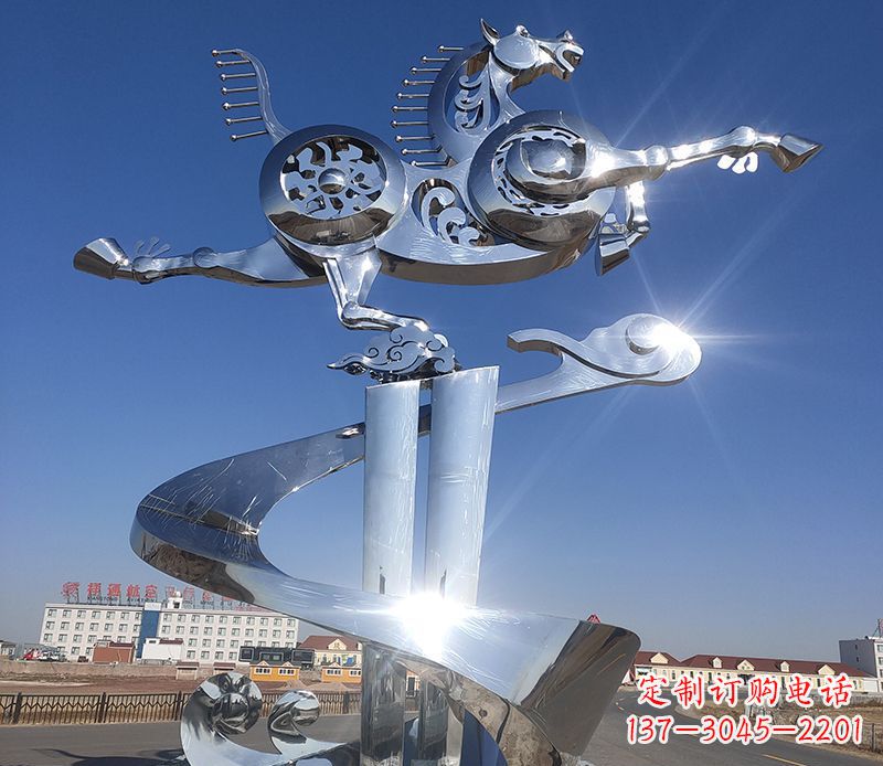 海南不锈钢马踏飞燕雕塑——精美的艺术品