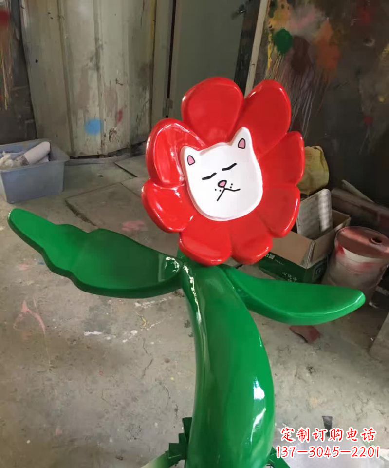 海南不锈钢太阳花雕塑美丽的景观装饰