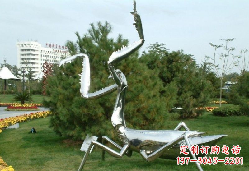海南不锈钢螳螂雕塑艺术的精美结晶