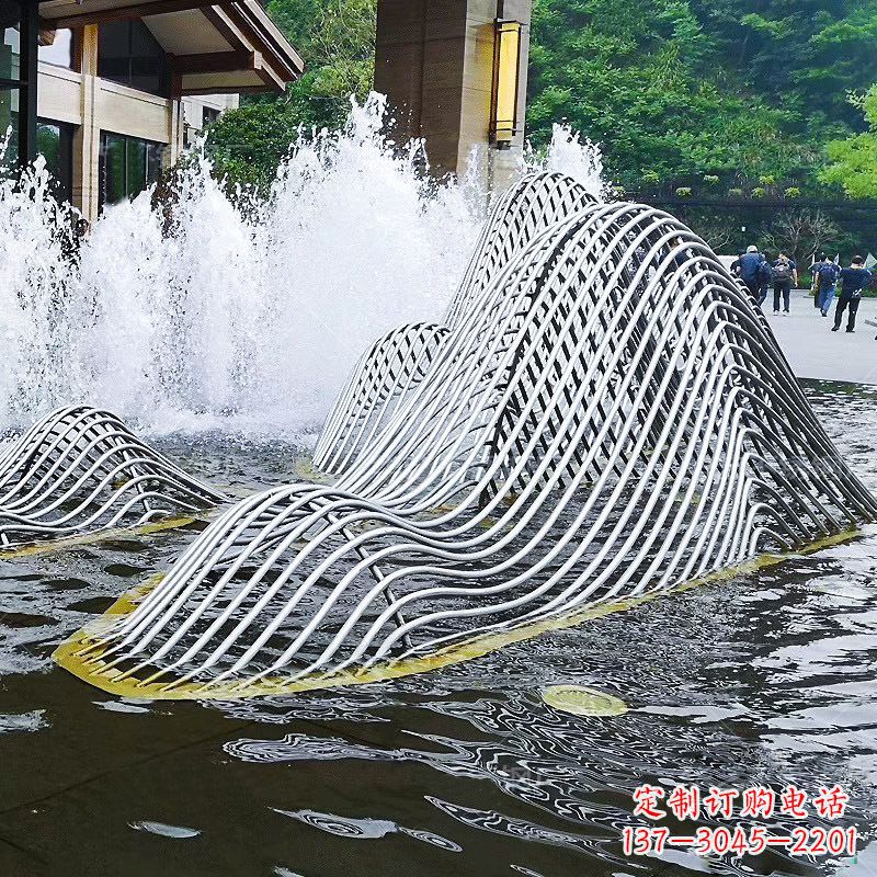 海南不锈钢网格制作的假山雕塑