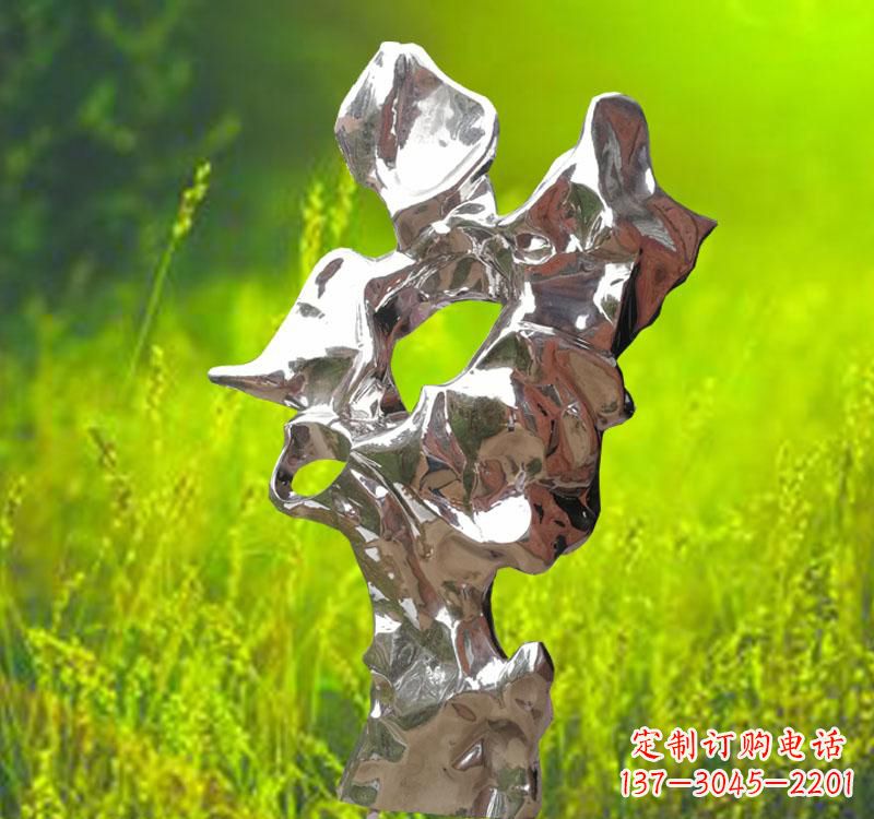 海南太湖石雕塑精致的不锈钢艺术