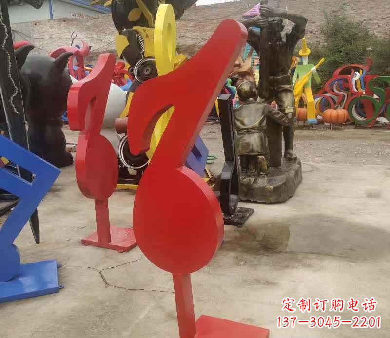 海南不锈钢音符雕塑悠扬的音乐美学