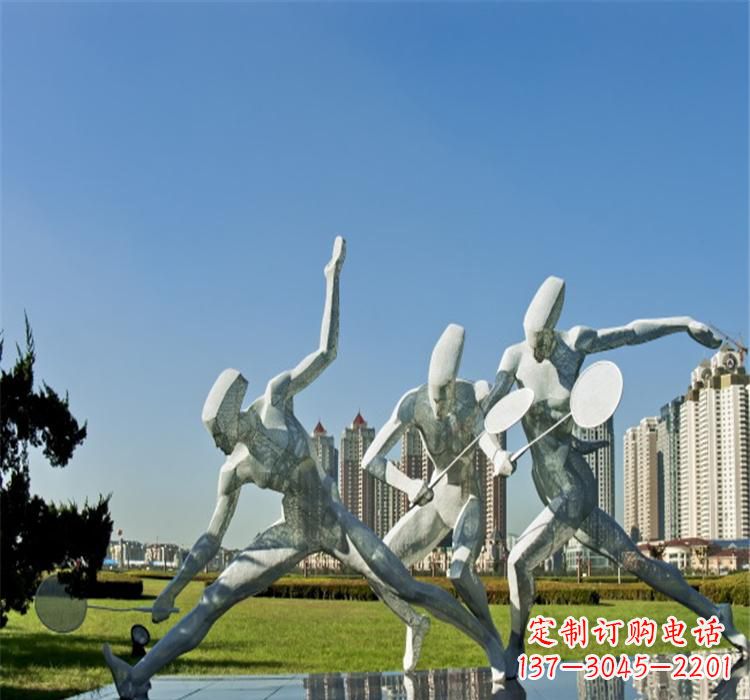 海南不锈钢羽毛球雕塑——拓展你的园林视野