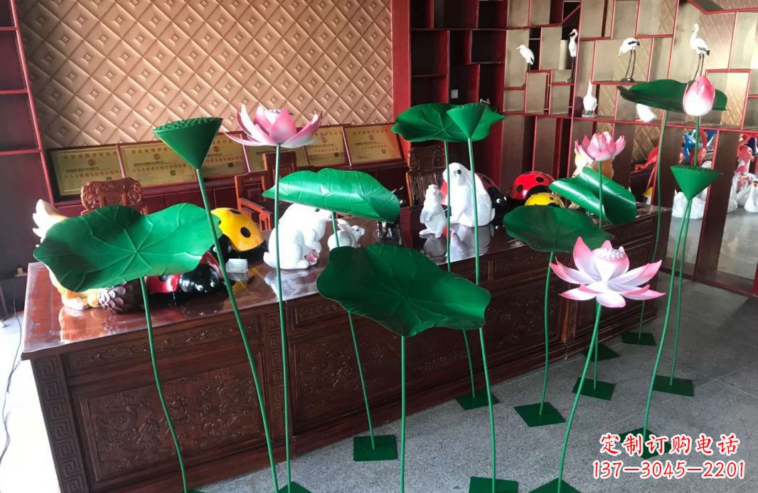 海南精美不锈钢荷叶雕塑