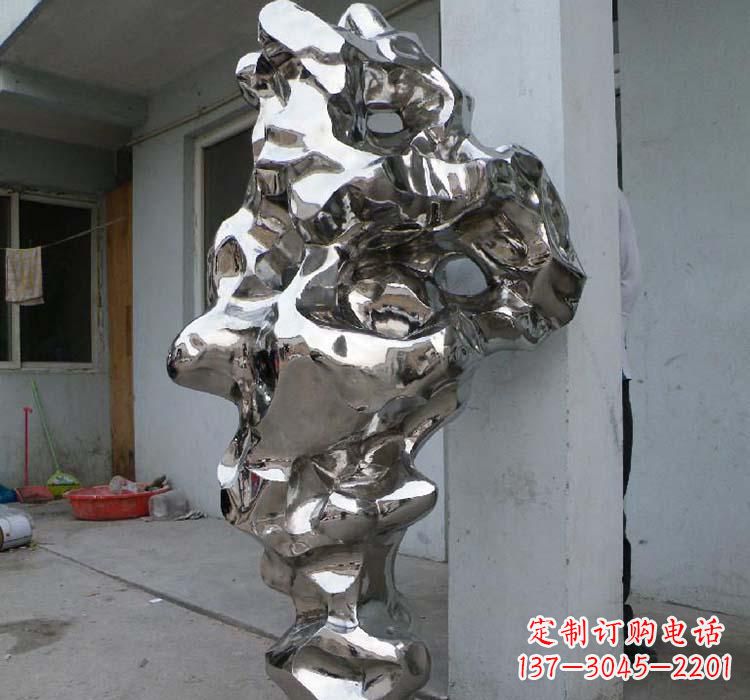 海南太湖石雕塑精美绝伦的不锈钢园林景观