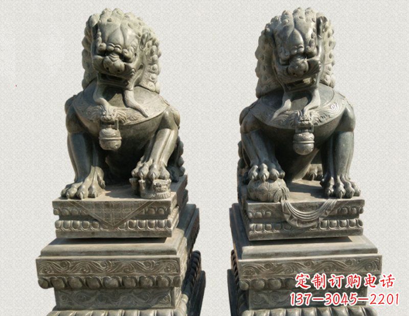 海南狮子雕塑象征王者风范