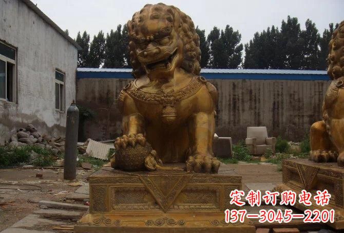 海南静谧的狮子雕塑精美的工艺与精神传承