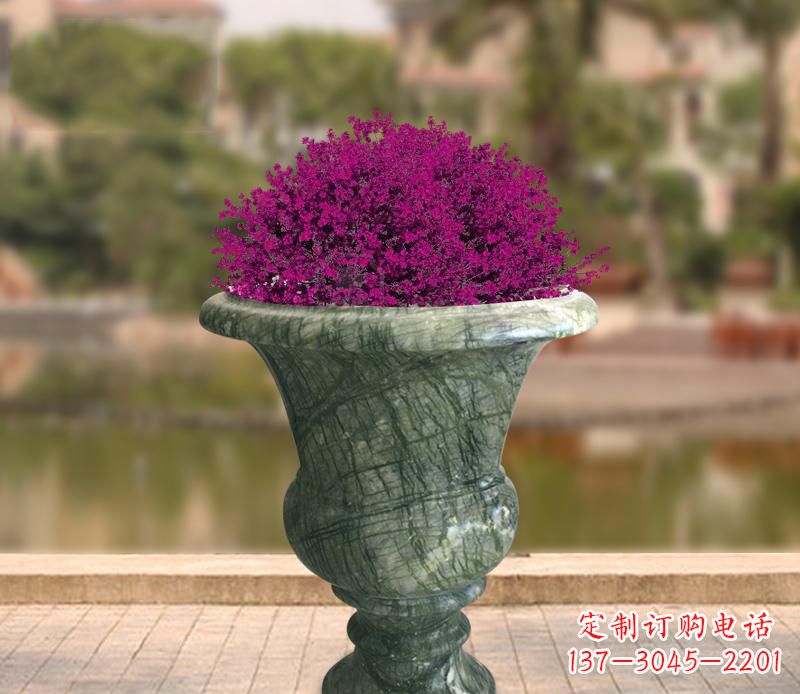海南草白玉景观花盆