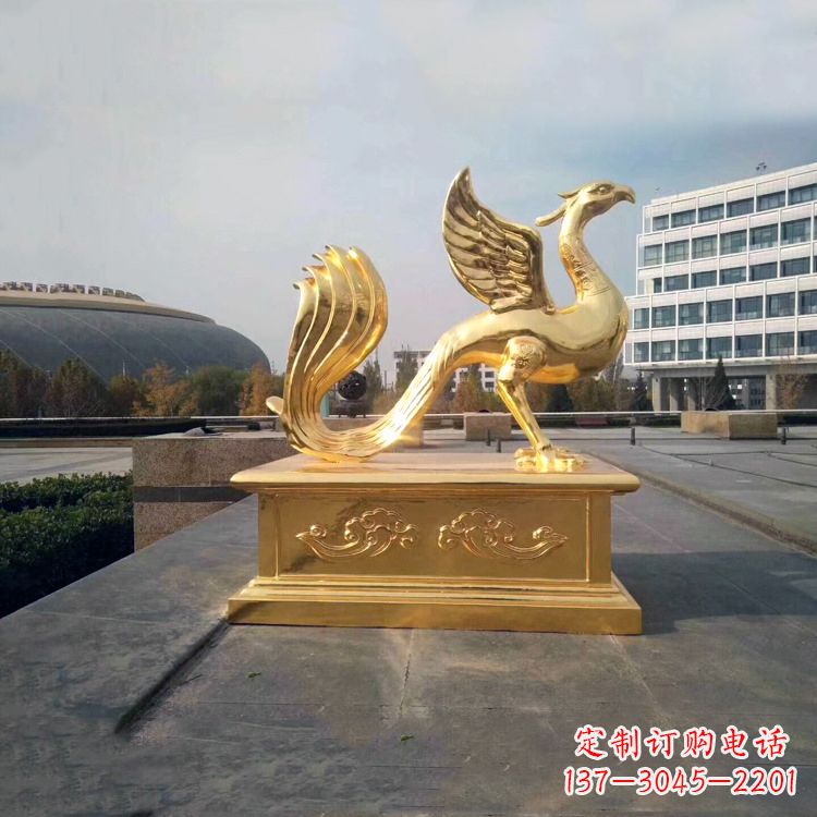海南城市广场的朱雀雕塑