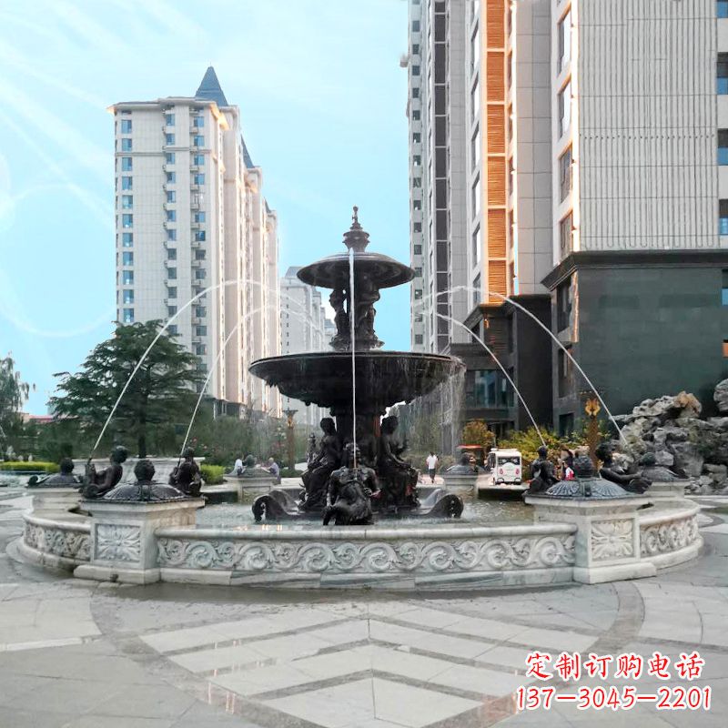 海南城市广场欧式水景喷泉雕塑的魅力