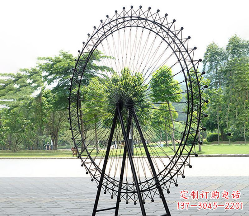 海南不锈钢摩天轮雕塑视觉与空间的结合