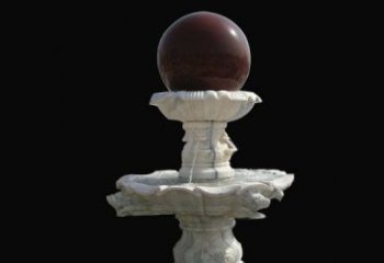 海南草白玉风水球石雕