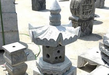 海南草坪大理石雕塑石灯 (2)