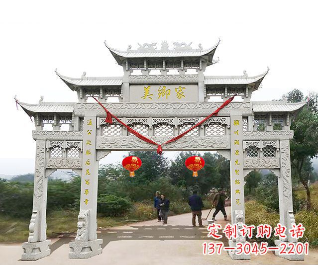 海南牌坊雕塑珍贵的传统文化