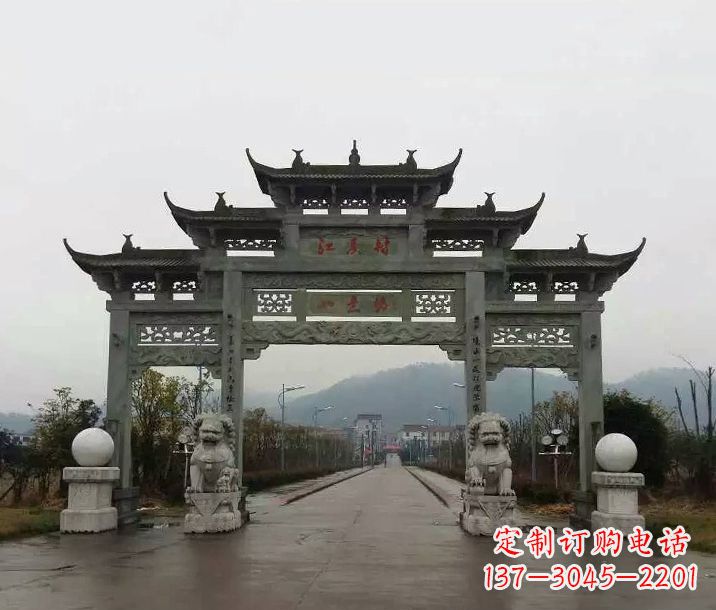 海南牌坊石雕传承民间文化