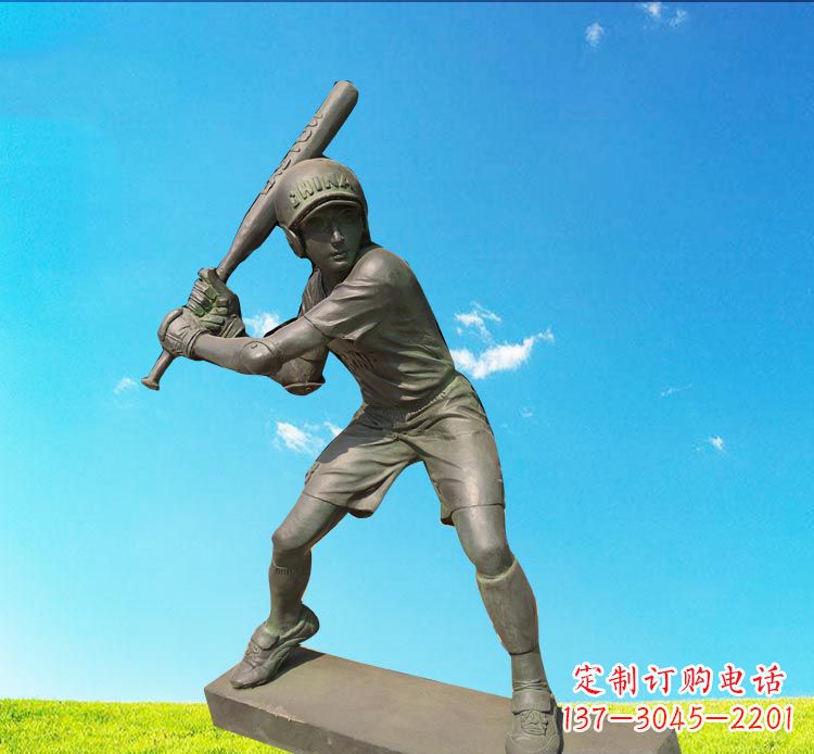 海南棒球雕塑传承美国传统文化