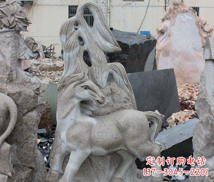 海南大理石动物雕塑丰富多彩的艺术品
