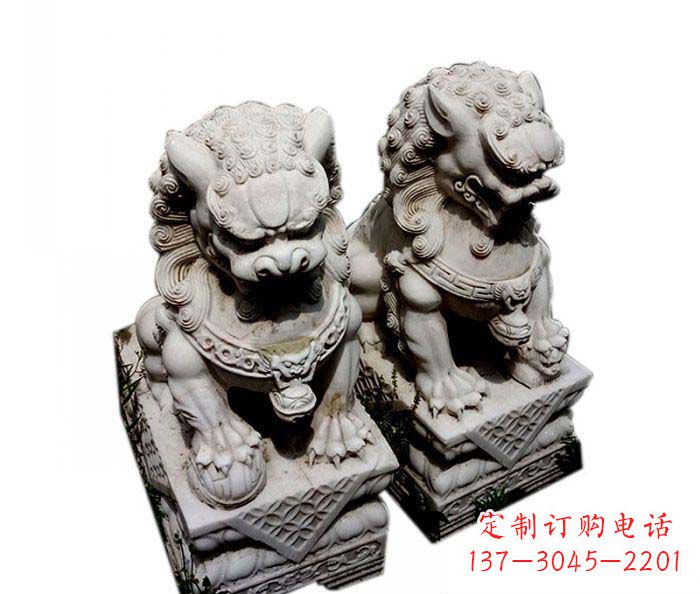 海南大理石仿古石狮子雕塑