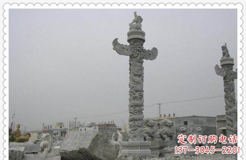 海南精致雕刻,大理石华表雕塑