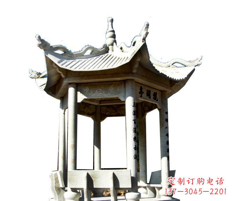 海南大理石凉亭石雕，历史韵味浓郁