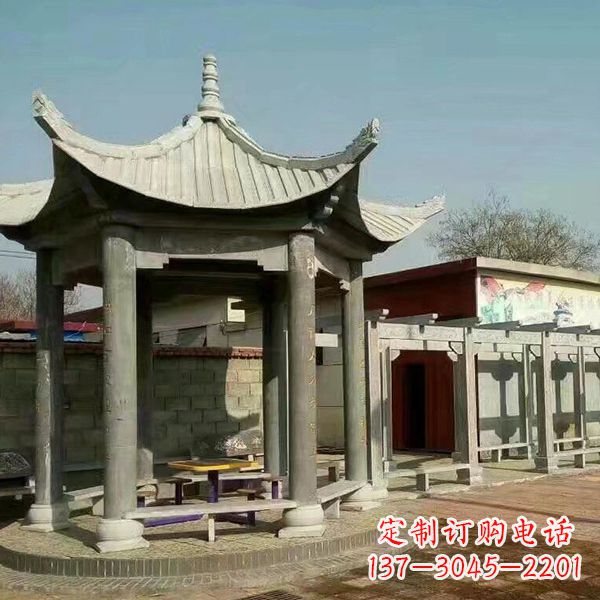 海南大理石凉亭庭院亭子