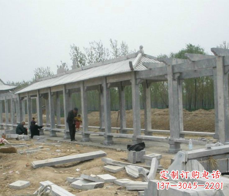 海南精美大理石凉亭雕塑