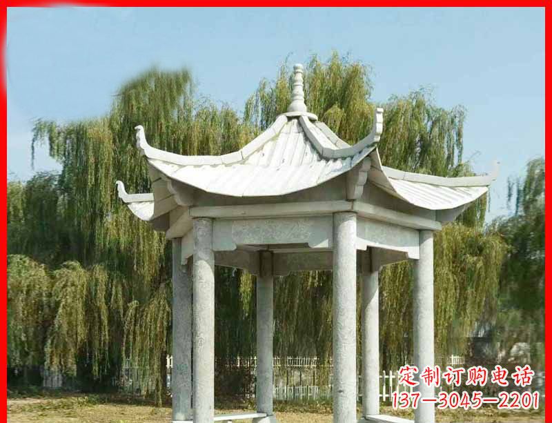 海南精美大理石凉亭雕塑