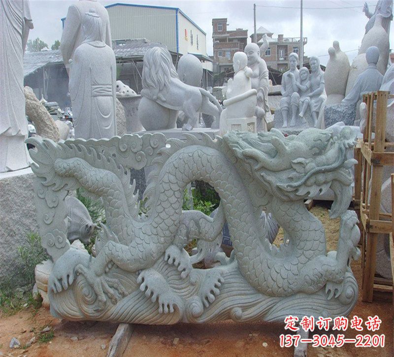 海南大理石龙石雕传承古老文化，精雕细琢的艺术品