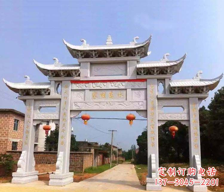 海南大理石牌坊石雕