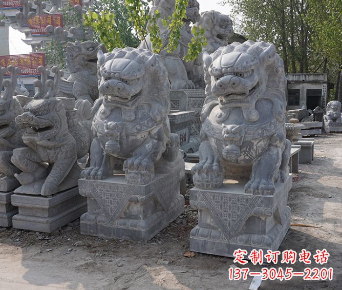 海南大理石狮子雕塑