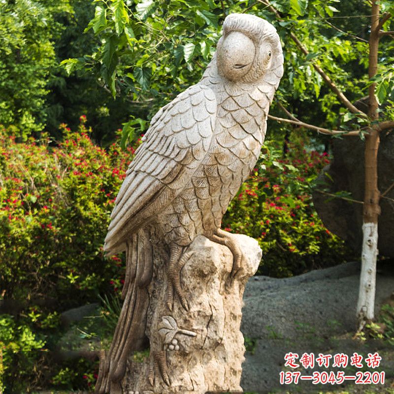 海南大理石鹦鹉雕塑,完美点缀生活空间