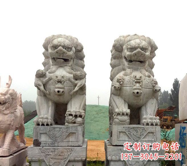 海南传统大理石狮子雕塑